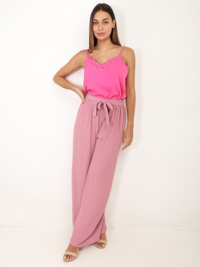 Pantalon ample ceinturé