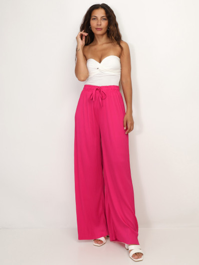 Pantalon large plissé