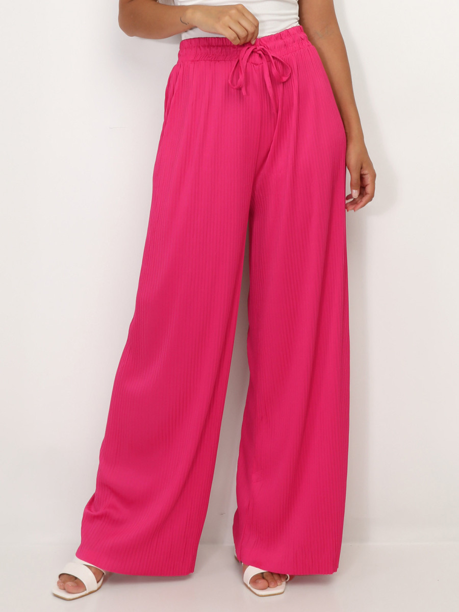 Pantalon large plissé