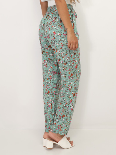 Pantalon léger à motif fleurs