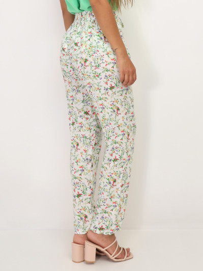 Pantalon léger à motif fleurs