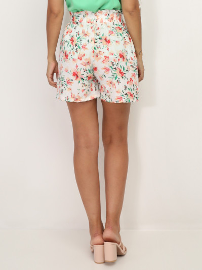 Short fluide à imprimé floral