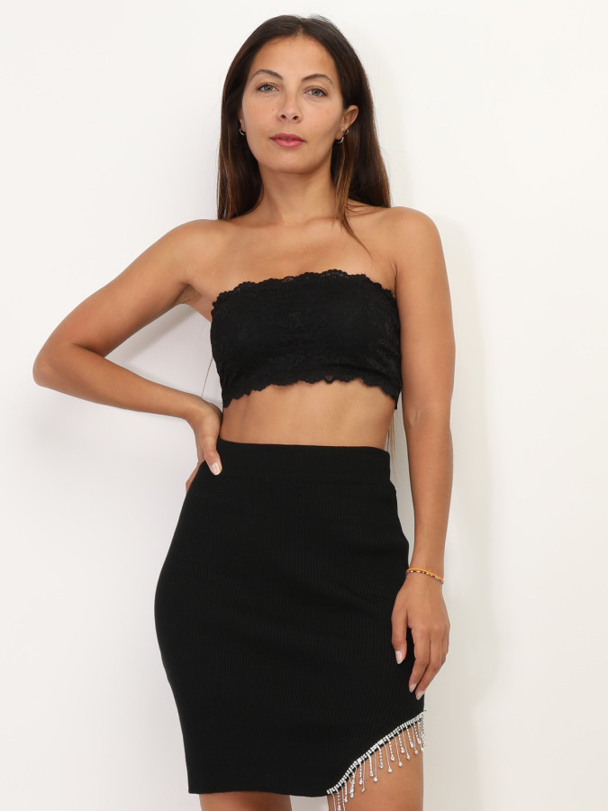 Bandeau en dentelle florale