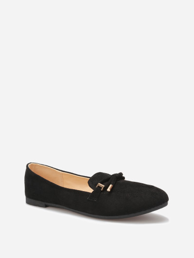 Mocassins en suédine à nœud grandes tailles