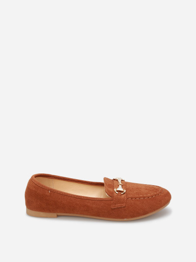 Mocassins à boucle en strass grandes tailles