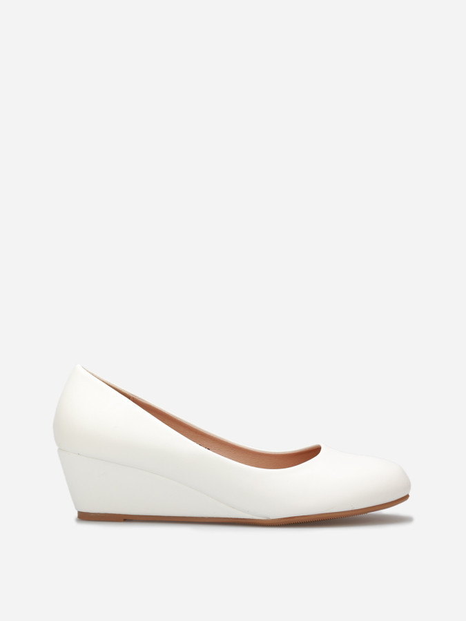 Ballerines compensées à bout rond