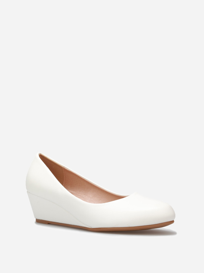 Ballerines compensées à bout rond