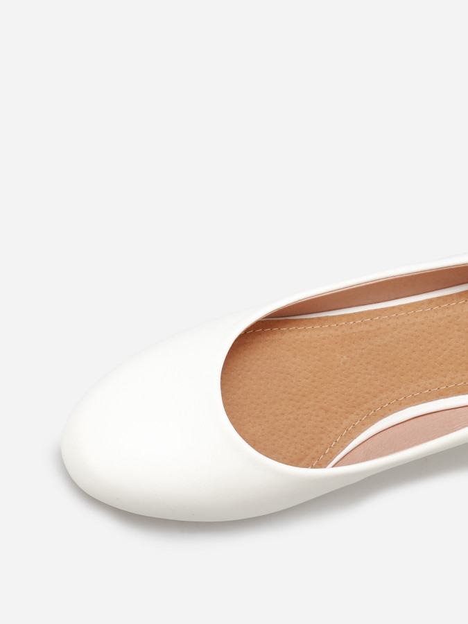 Ballerines compensées à bout rond