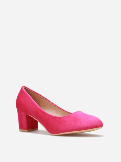 Escarpins arrondis en suédine grandes tailles