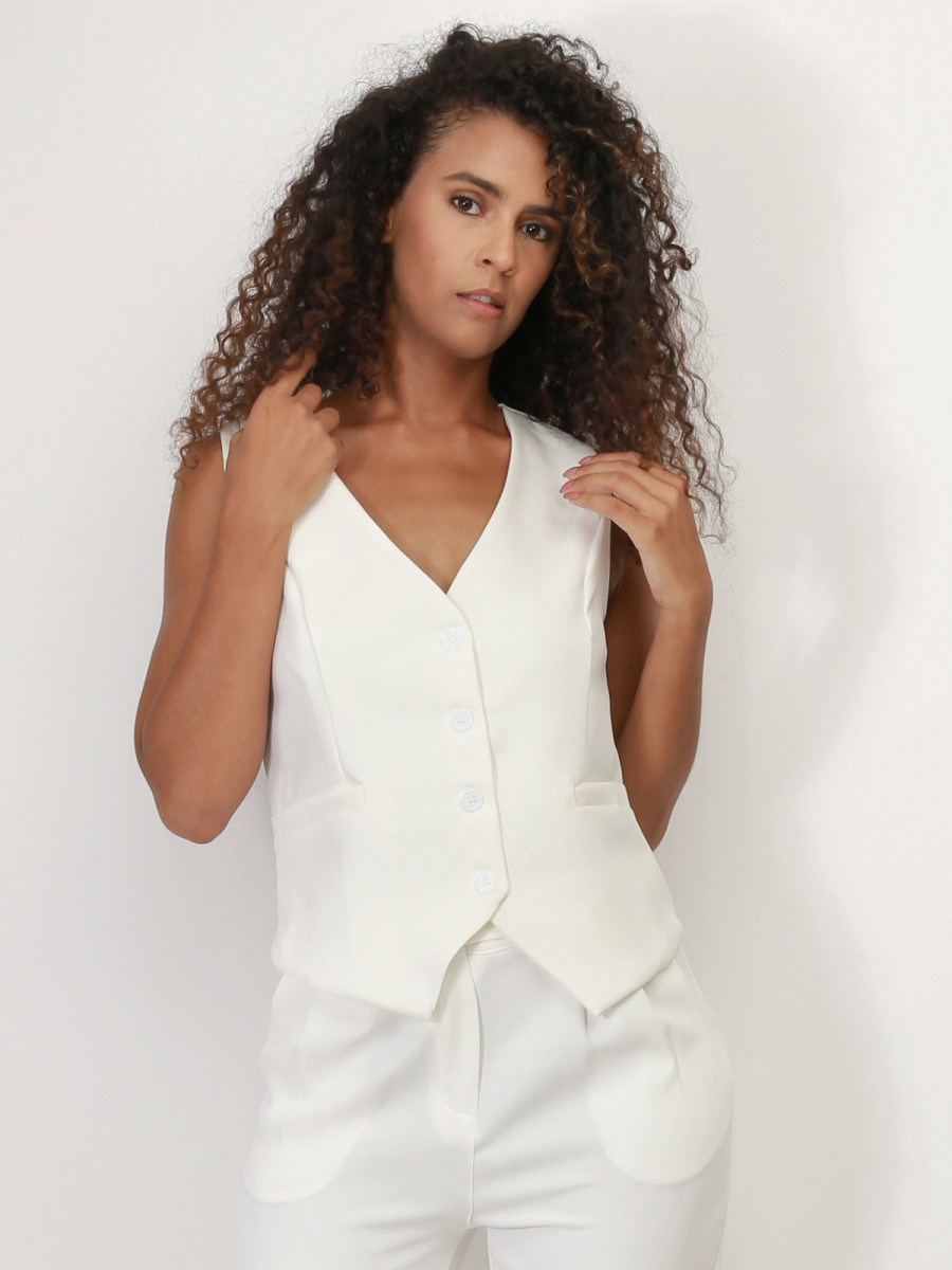 Veston cintré à boutons