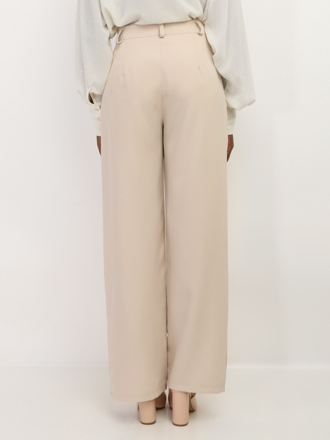 Pantalon de costume large à plis