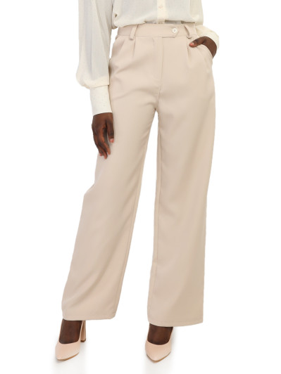 Pantalon de costume large à plis
