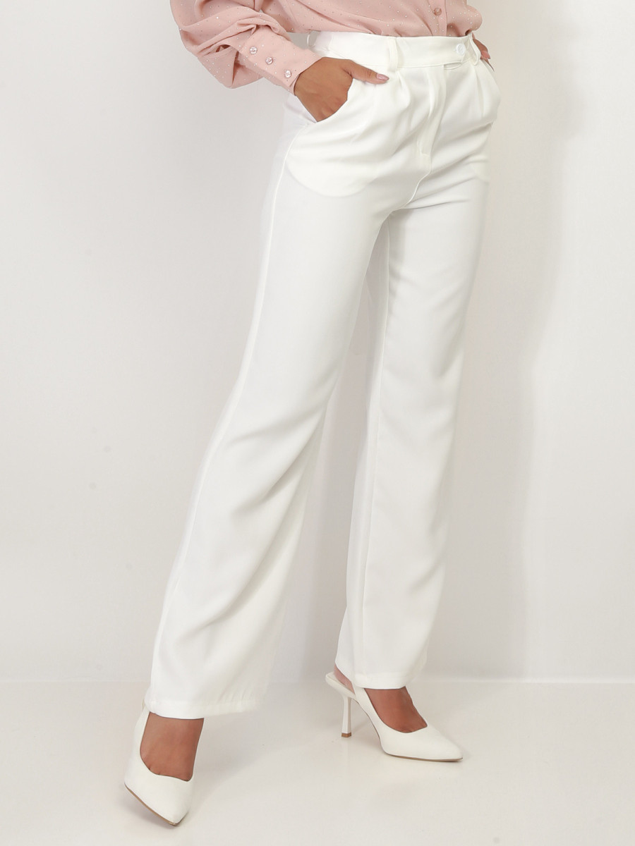 Pantalon de costume large à plis
