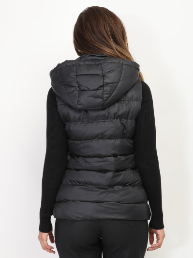 Doudoune sans manches à capuche