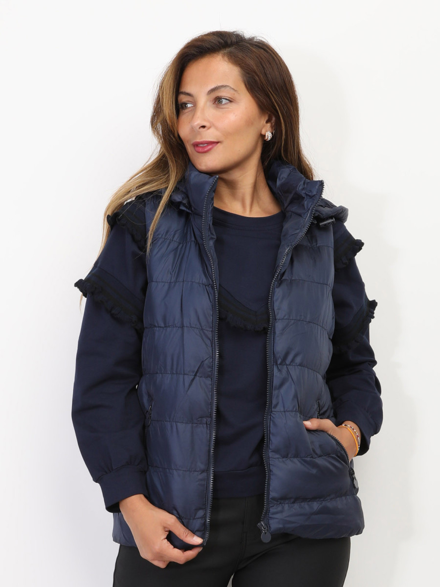 Doudoune sans manches  à capuche