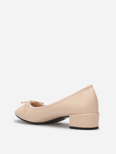 Ballerines à talon avec nœud