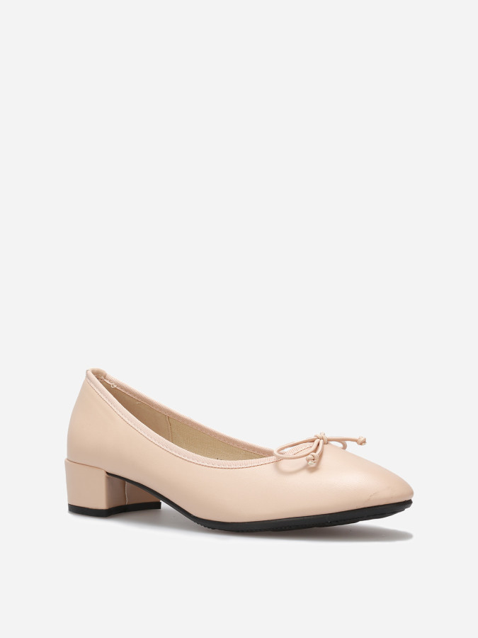 Ballerines à talon avec nœud
