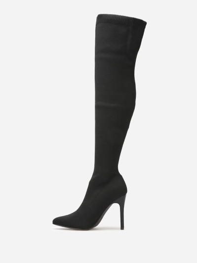 Cuissardes en maille à talon aiguille