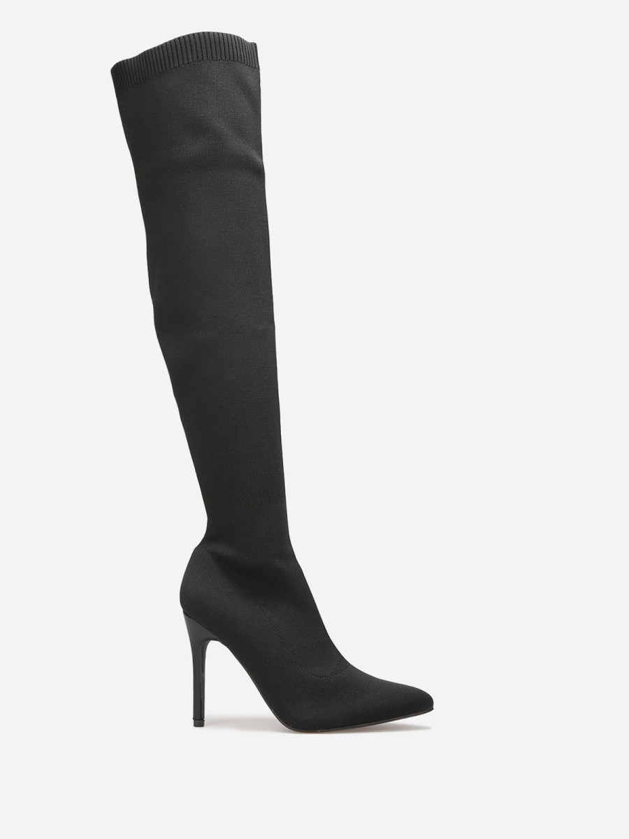 Cuissardes en maille à talon aiguille