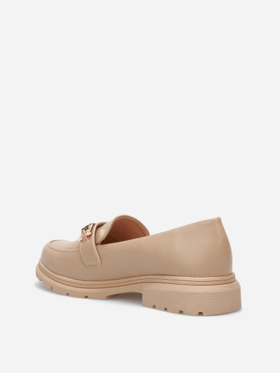 Mocassins à semelle fine crantée et boucle