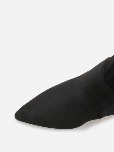 Bottines pointues en suédine à talon aiguille