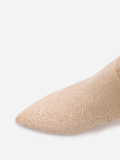 Bottines pointues en suédine à talon aiguille