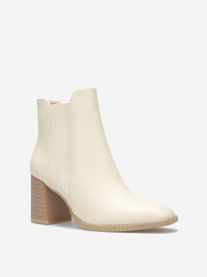 Chelsea à talon et bout carrés