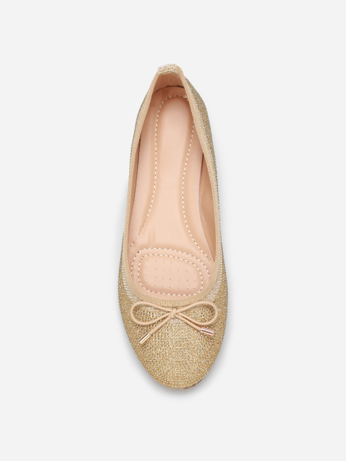 Ballerines à strass et nœud