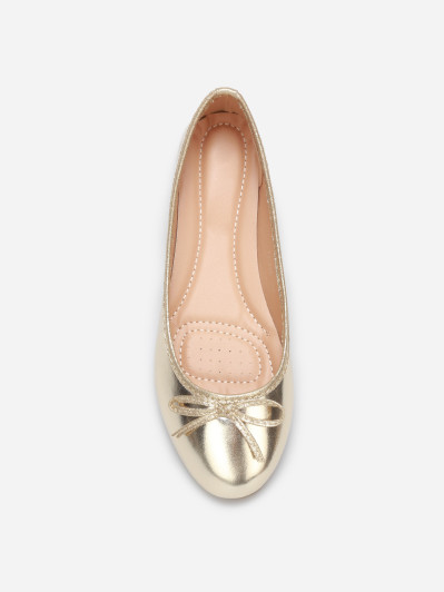 Ballerines à bout rond et nœud