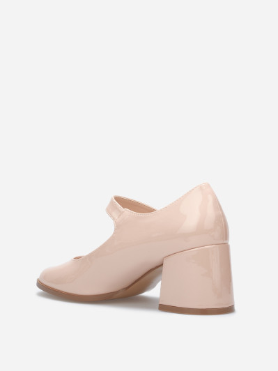 Babies vernies à talon carré