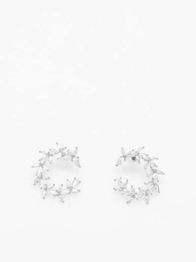 Boucles d'oreilles en cercle à strass