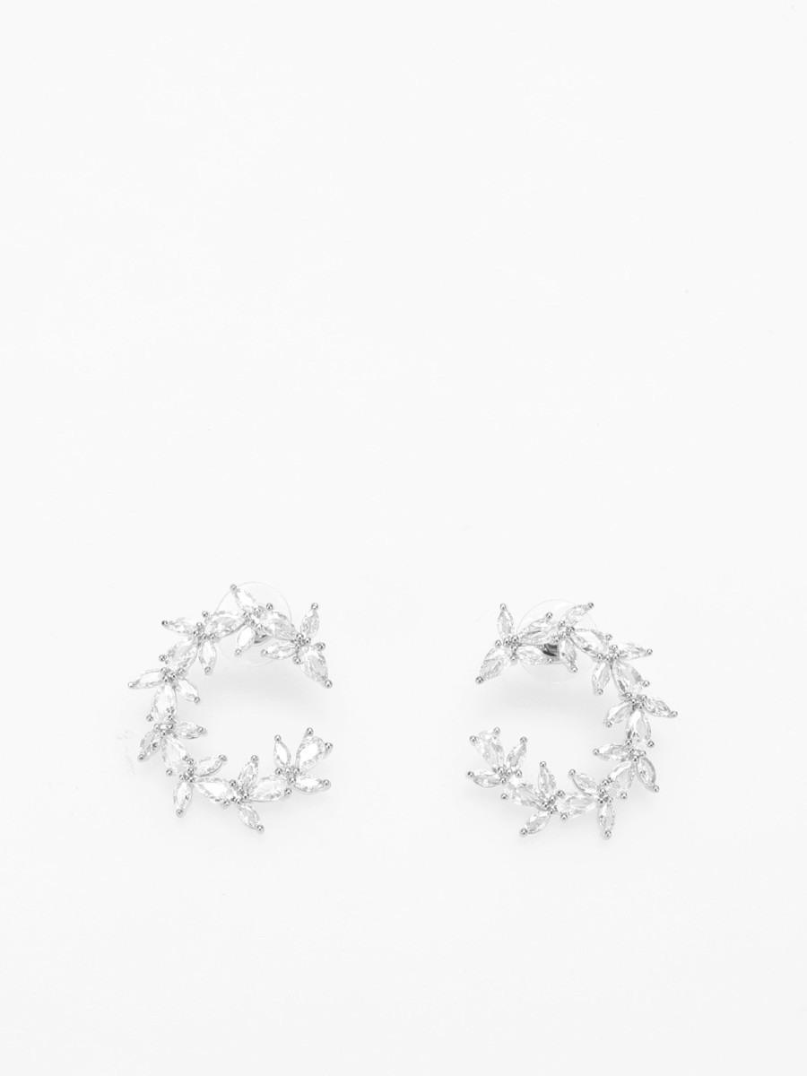 Boucles d'oreilles en cercle à strass