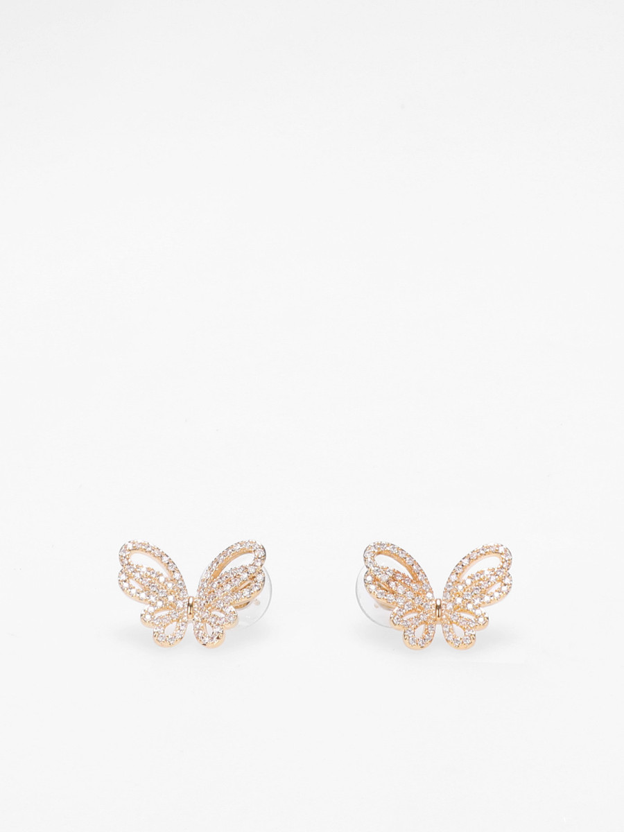 Boucles d'oreilles papillons à strass