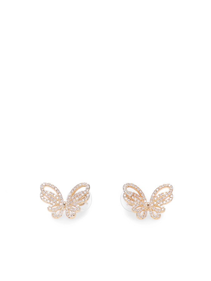 Boucles d'oreilles papillons à strass