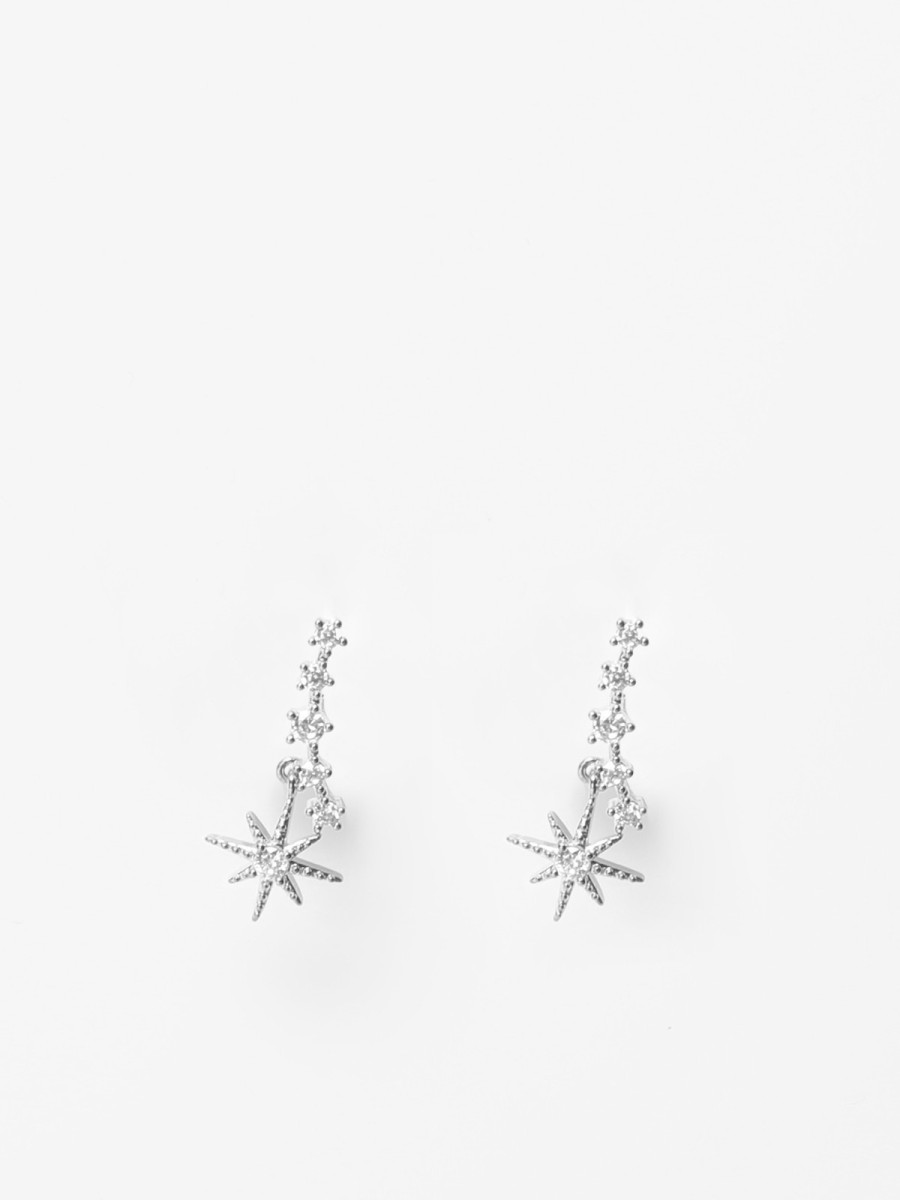 Boucles d'oreilles avec pendentif étoile à strass