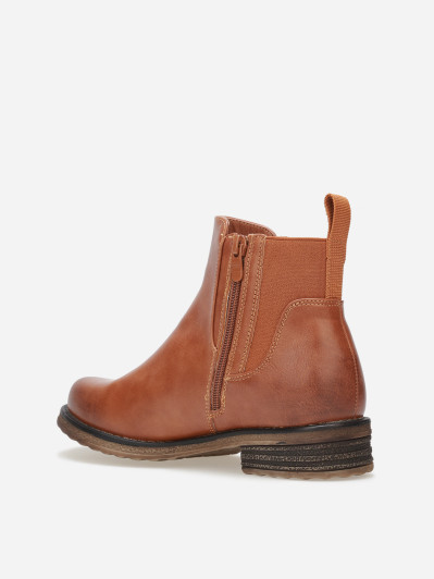 Bottines Chelsea à bout rond et semelle crantée