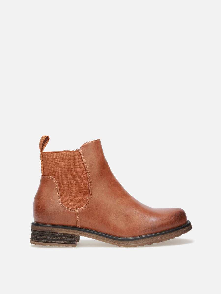 Bottines Chelsea à bout rond et semelle crantée