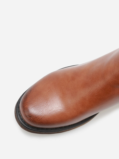 Bottines Chelsea à bout rond et semelle crantée