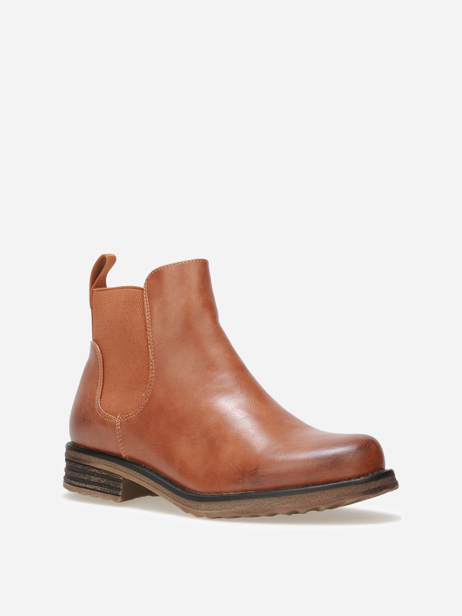 Bottines Chelsea à bout rond et semelle crantée