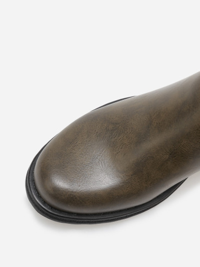 Bottines Chelsea à bout rond et semelle crantée