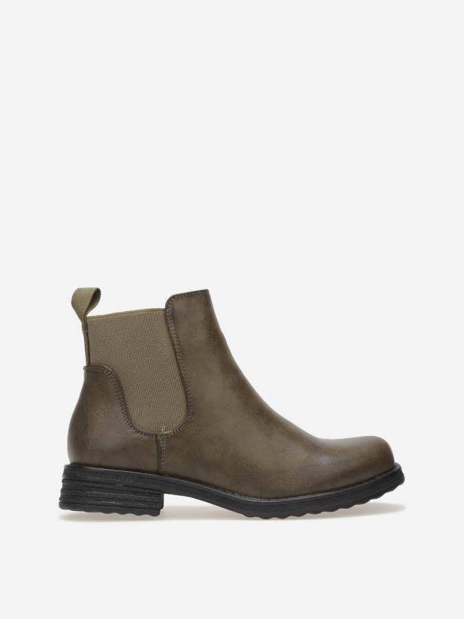 Bottines Chelsea à bout rond et semelle crantée