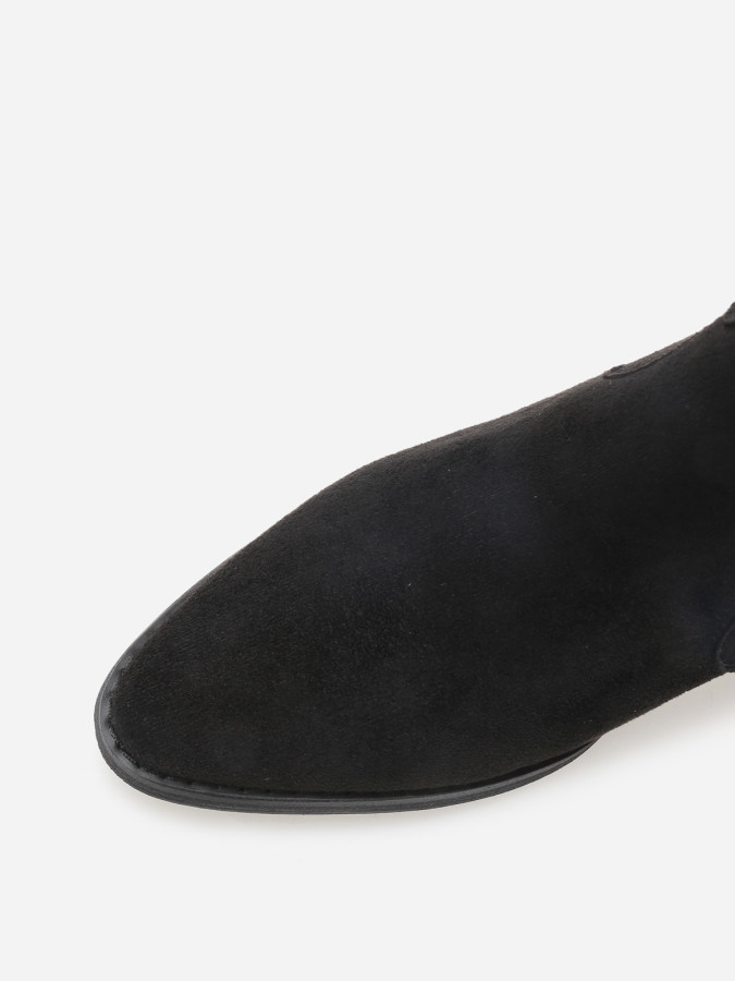 Santiags en suédine à empiècement élastique