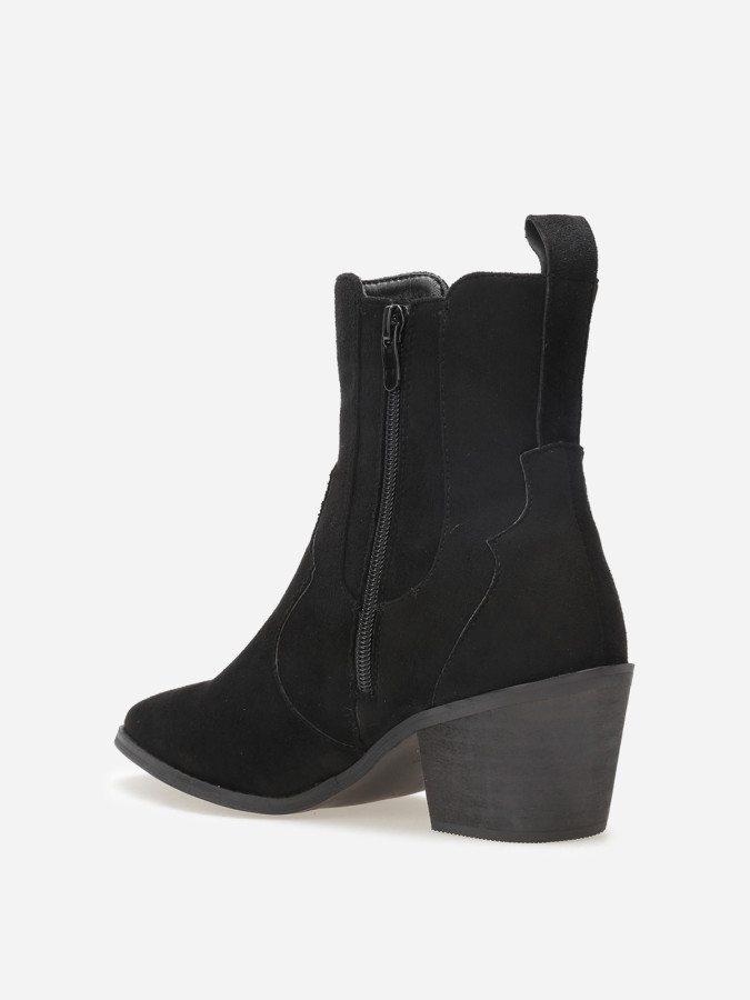 Santiags en suédine à empiècement élastique