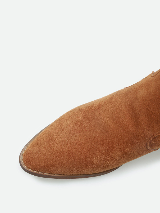 Santiags en suédine à empiècement élastique