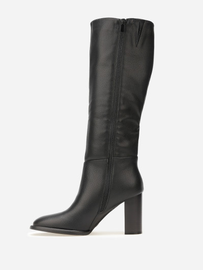 Bottes en simili texturé à talon