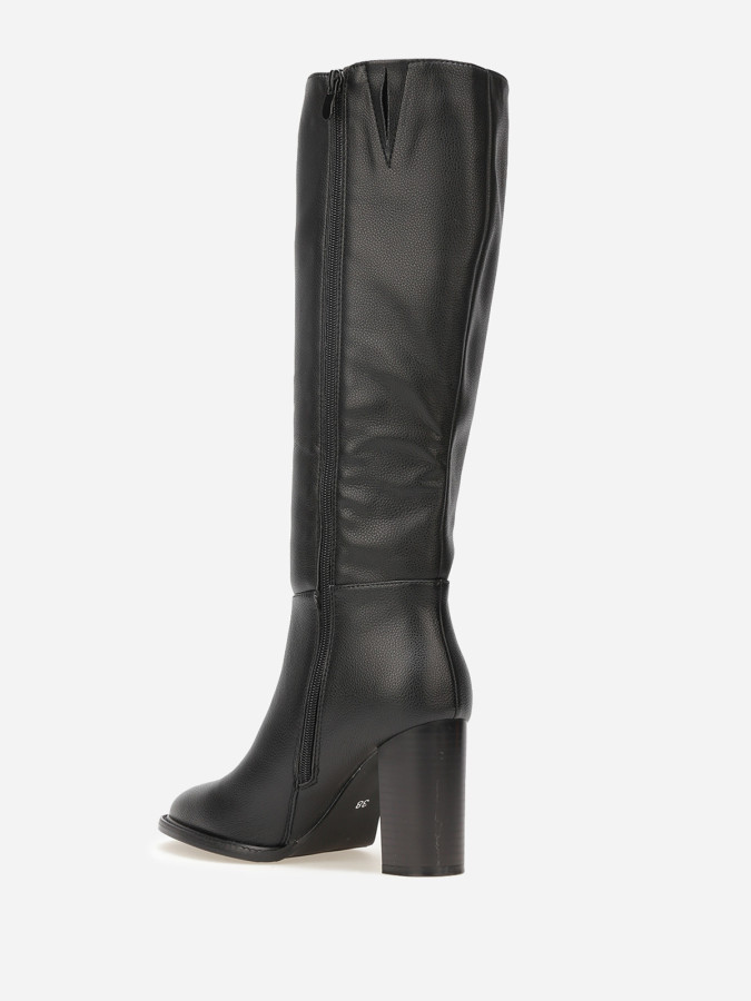 Bottes en simili texturé à talon