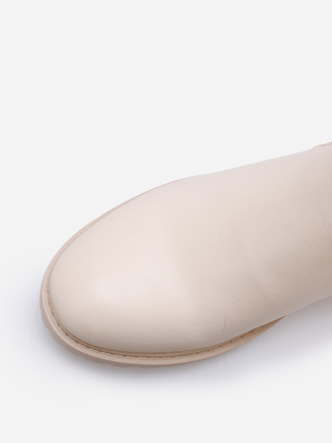 Bottines à empiècements et zip décoratif