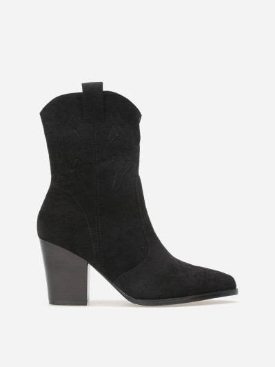 Santiags en suédine à empiècements