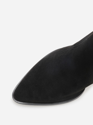 Santiags en suédine à empiècements