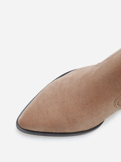 Santiags en suédine à empiècements